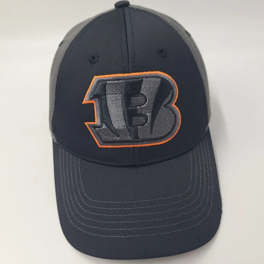 Cincinnati Bengals Hat Adjustable NFL Team Apparel Black Gray NFL Nylon Blend